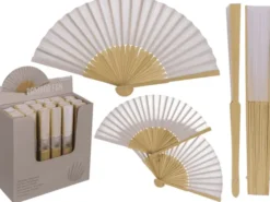 Viuhka , shine white, 21 cm, bambu