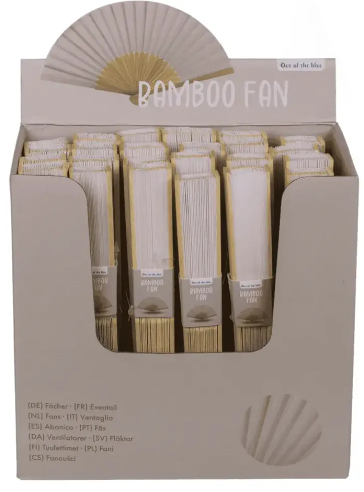 Viuhka , shine white, 21 cm, bambu
