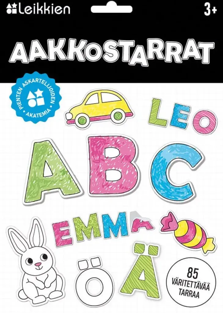 Väritettävät aakkostarrat
