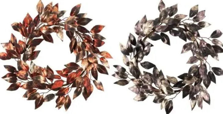 Winteria metallihohtoinen kranssi 46cm