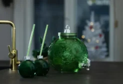 Winteria vihreä joulupallo pillilasi