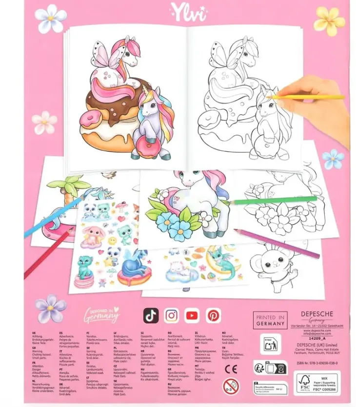 Ylvi unicorn värityskirja